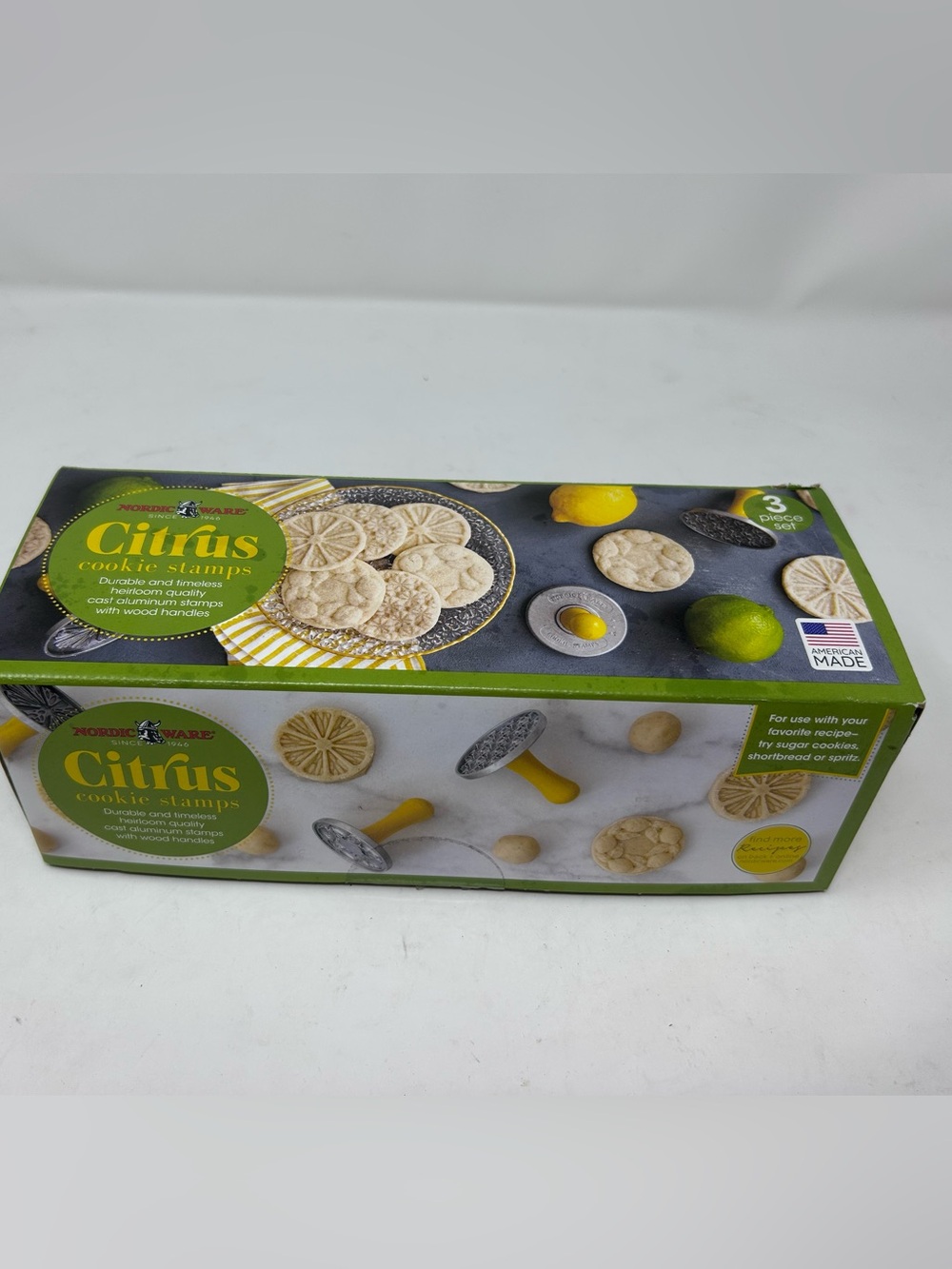 New Nordic Ware Cast Aluminum Citrus Cookie Stamps, Set of 3- Retired